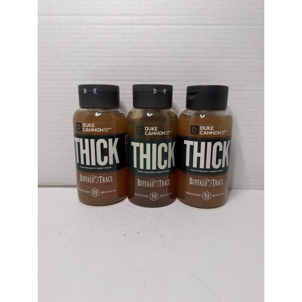 3 New Duke Cannon Supply Co. THICK Body Wash Buffalo Trace 17.5 fl oz